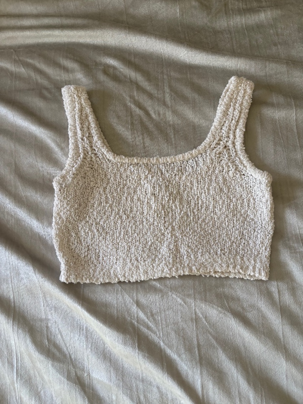 Aritzia white cropped tank top